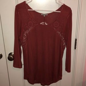 Top with lace accents